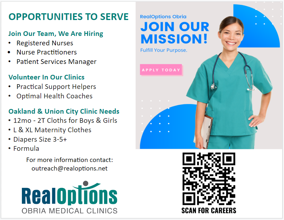 Job Opportunities with Real Options Obria Medical Clinics Diocese of